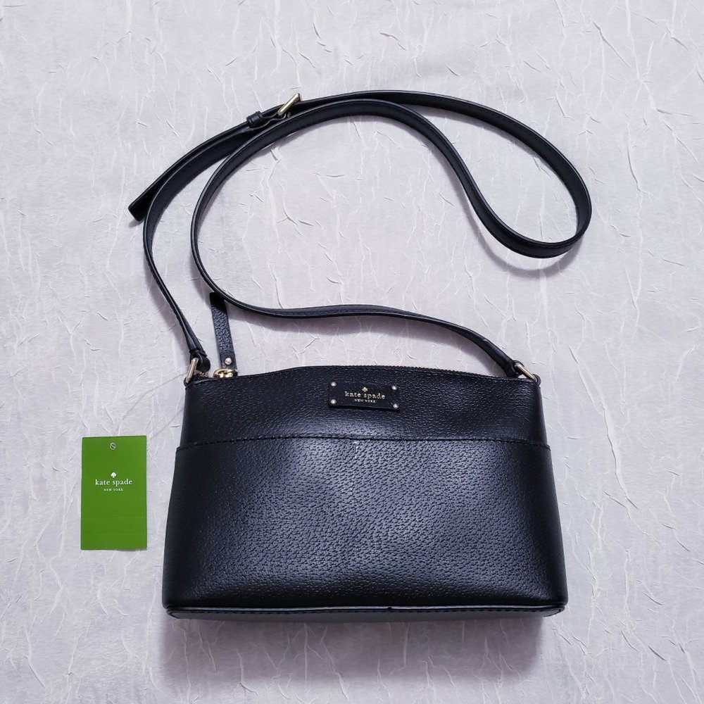Kate Spade Black Leather Grove Street Millie Crossbody Purse Handbag